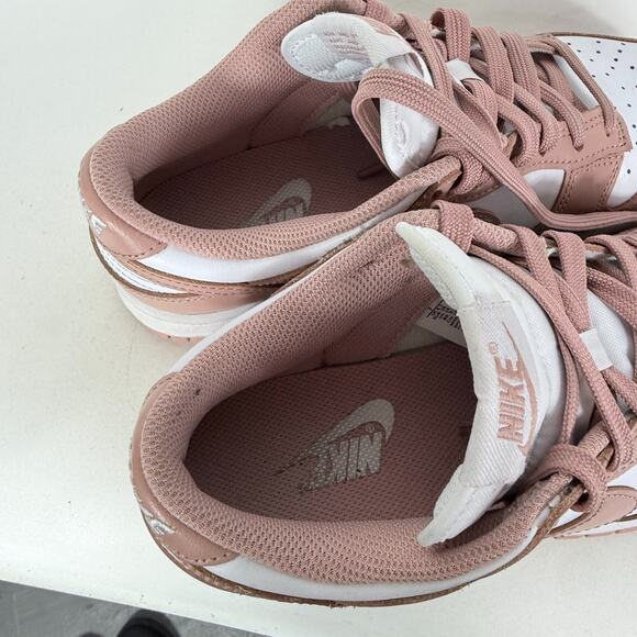 Nike Dunk Low Athletic Sneakers Women's 7 White Rose Whisper Leather DD1503-118 - Picture 9 of 10